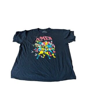 Marvel X-Men Graphic T Shirt Mens XXL Black Retro Comic Tee